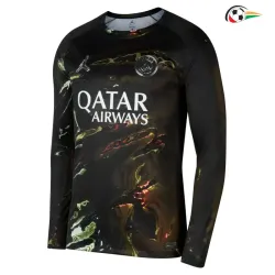 Camisa PSG 2025/2026 Night Edition Preto Manga Longa