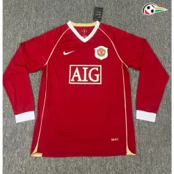 Camisa Retrô Titular Manchester United 2006/2007 Vermelho Manga Longa