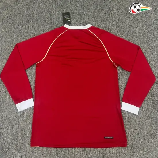 Camisa Retrô Titular Manchester United 2006/2007 Vermelho Manga Longa