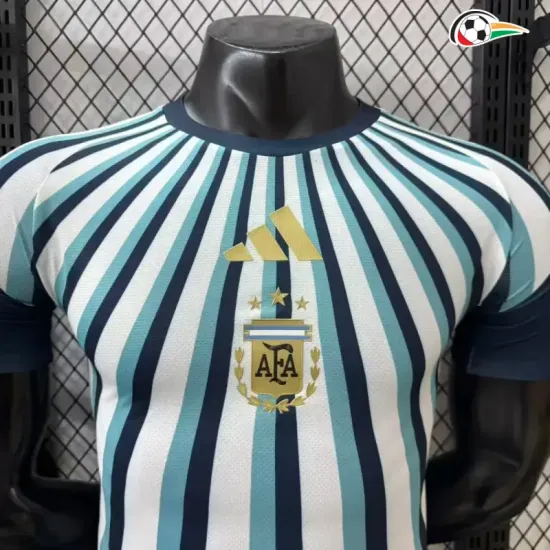 Camisa Versão Jogador Argentina 2026 Edição Especial Branco/Azul/Preto