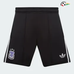 Shorts de Futebol Reserva Argentina Copa do Mundo 2026 Preto