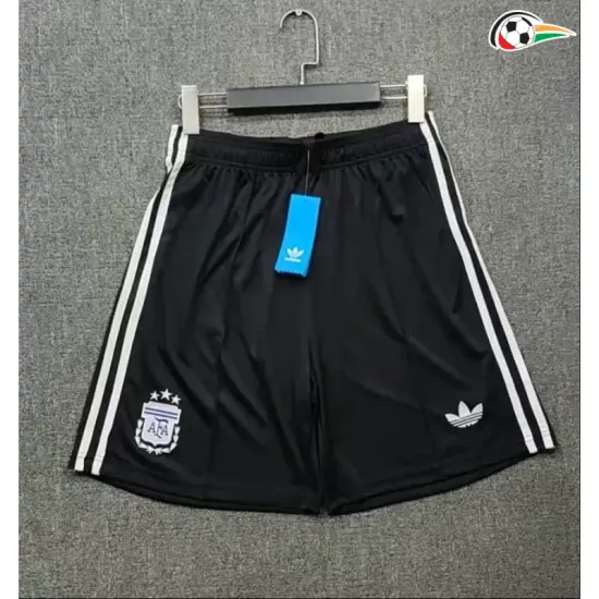 Shorts de Futebol Reserva Argentina Copa do Mundo 2026 Preto