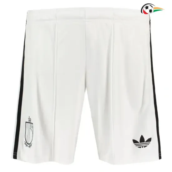 Shorts de Futebol Reserva Bélgica Copa do Mundo 2026 Branco