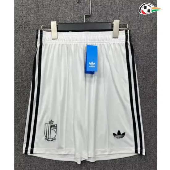 Shorts de Futebol Reserva Bélgica Copa do Mundo 2026 Branco