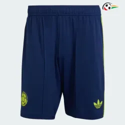 Shorts de Futebol Reserva Colombia Copa do Mundo 2026 Azul Escuro