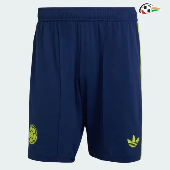 Shorts de Futebol Reserva Colombia Copa do Mundo 2026 Azul Escuro