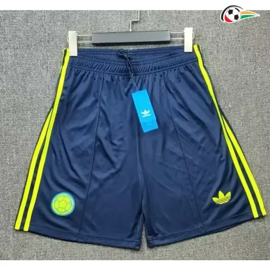 Shorts de Futebol Reserva Colombia Copa do Mundo 2026 Azul Escuro