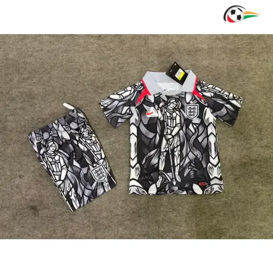 Camisa Infantil Palace 7 Inglaterra x Palace 2026 Preto/Cinza/Branco