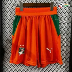 Shorts de Futebol Titular Versão Jogador Costa de Marfil Copa do Mundo 2026 Laranja
