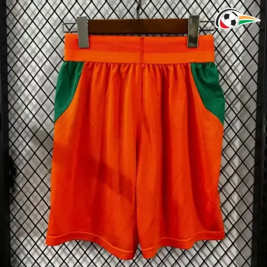 Shorts de Futebol Titular Versão Jogador Costa de Marfil Copa do Mundo 2026 Laranja