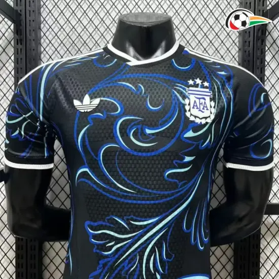 Camisa Reserva Versão Jogador Argentina Copa do Mundo 2026 Preto/Azul