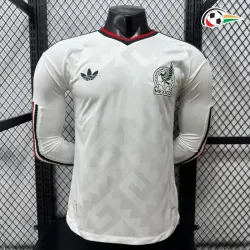 Camisa Reserva Versão Jogador México Copa do Mundo 2026 Branco Manga Longa