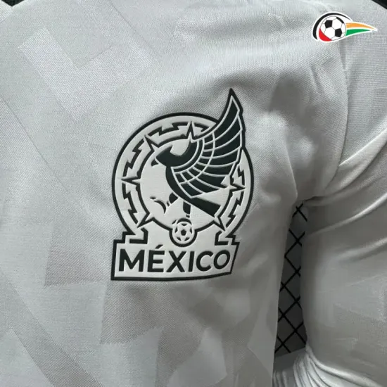 Camisa Reserva Versão Jogador México Copa do Mundo 2026 Branco Manga Longa