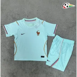 Camisa Reserva Infantil Francia Copa do Mundo 2026 Verde Menta