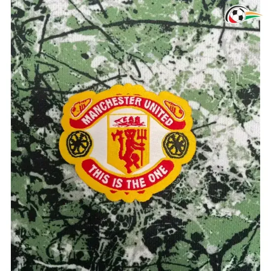 Camisa Manchester United x Stone Roses 2026/2027 Edição Especial Cinza/Verde