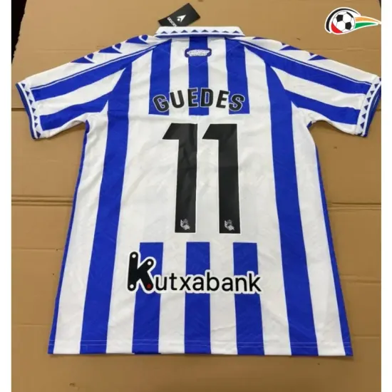 Camisa Retrô GUEDES 11 Real Sociedad 2025/2026 Azul/Branco