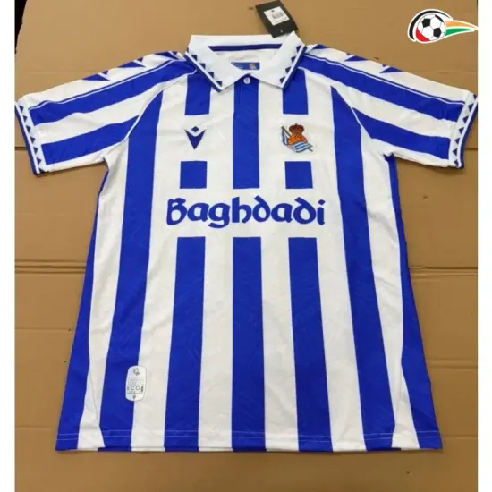 Camisa Retrô GUEDES 11 Real Sociedad 2025/2026 Azul/Branco