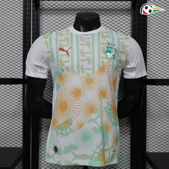 Camisa Reserva Versão Jogador Costa de Marfil Copa do Mundo 2026 Branco