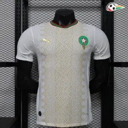 Camisa Reserva Versão Jogador Marruecos Copa do Mundo 2026 Branco/Dourado