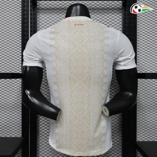 Camisa Reserva Versão Jogador Marruecos Copa do Mundo 2026 Branco/Dourado