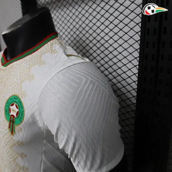 Camisa Reserva Versão Jogador Marruecos Copa do Mundo 2026 Branco/Dourado