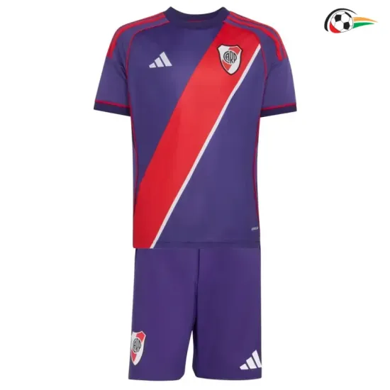 Camisa 4 Infantil River Plate 2026/2027 Roxo/Vermelho/Branco