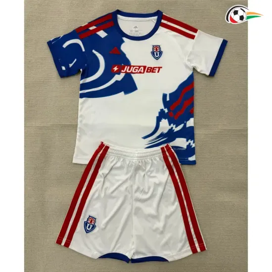 Camisa Reserva Infantil Universidad de Chile 2026/2027 Branco/Azul