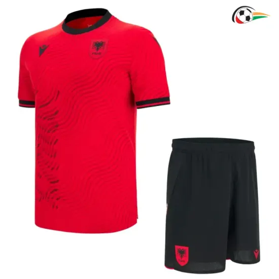 Camisa Titular Infantil Albania Copa do Mundo 2026 Vermelho