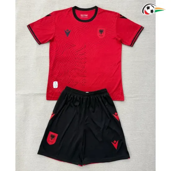 Camisa Titular Infantil Albania Copa do Mundo 2026 Vermelho