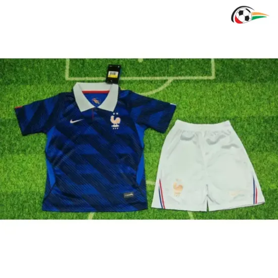 Camisa Titular Infantil Francia Copa do Mundo 2026 Azul/Branco