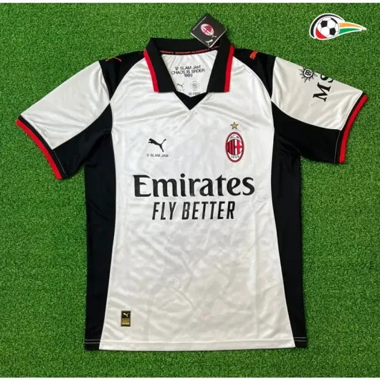 Camisa AC Milan x Slam Jam 2026/2027 Edição Especial Prata