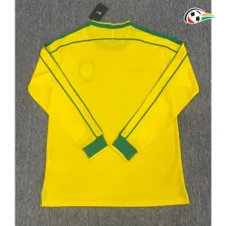 Camisa Retrô Titular Brasil 1998 Amarelo Manga Longa