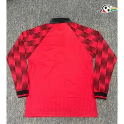 Camisa Retrô Titular Manchester United 1996/1998 Vermelho Manga Longa