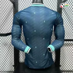 Camisa Reserva Versão Jogador Alemanha Copa do Mundo 2026 Azul Manga Longa