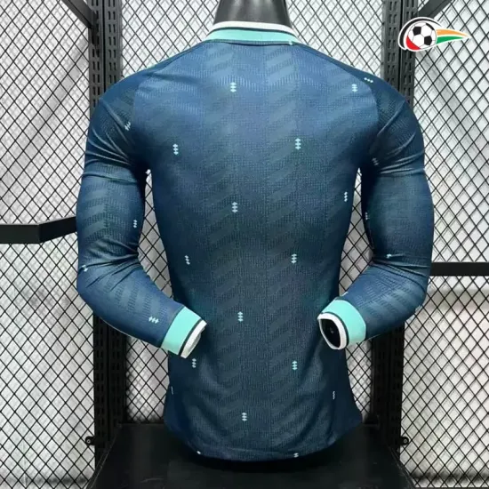 Camisa Reserva Versão Jogador Alemanha Copa do Mundo 2026 Azul Manga Longa
