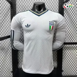 Camisa Reserva Versão Jogador Italia Copa do Mundo 2026 Branco Manga Longa