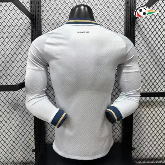 Camisa Reserva Versão Jogador Italia Copa do Mundo 2026 Branco Manga Longa