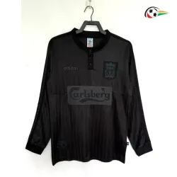 Camisa Retrô Liverpool 1995/1996 Edição Especial Preto Manga Longa