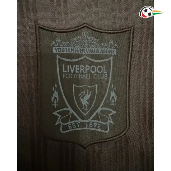 Camisa Retrô Liverpool 1995/1996 Edição Especial Preto Manga Longa
