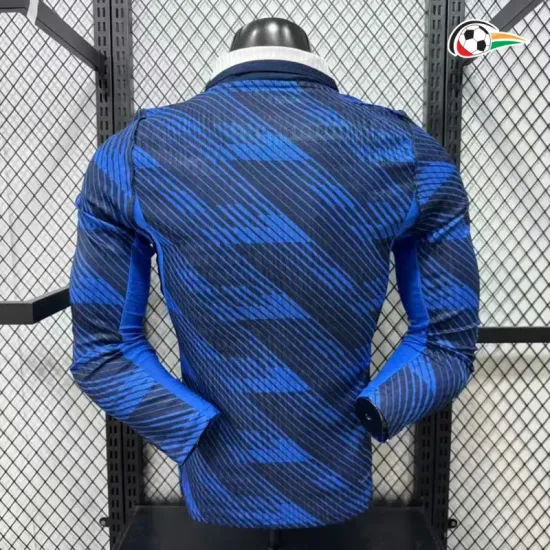 Camisa Titular Versão Jogador Francia Copa do Mundo 2026 Azul Manga Longa