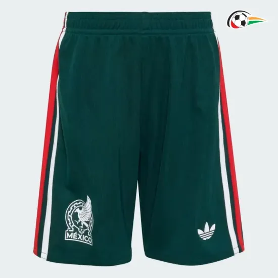 Shorts de Futebol Reserva México Copa do Mundo 2026 Verde