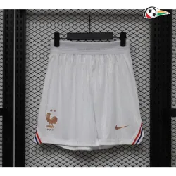 Shorts de Futebol Titular Versão Jogador Francia Copa do Mundo 2026 Branco
