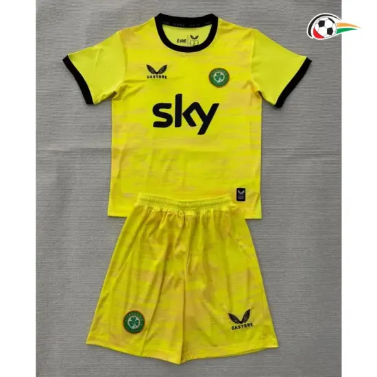 Camisa de Goleiro Reserva Infantil Irland Copa do Mundo 2026 Amarelo