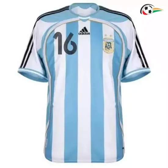 Camisa Retrô Titular Aimar 16 Argentina 2006 Azul/Branco