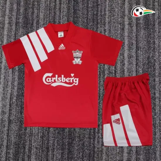 Camisa Retrô Titular Infantil Liverpool 1992/93 Vermelho
