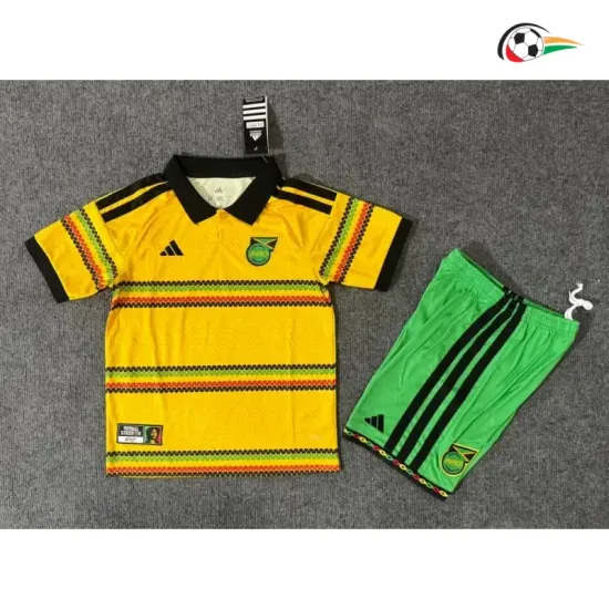 Camisa Titular Infantil Jamaica Copa do Mundo 2026 Amarelo