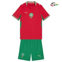Camisa Titular Infantil Marruecos Copa do Mundo 2026 Vermelho