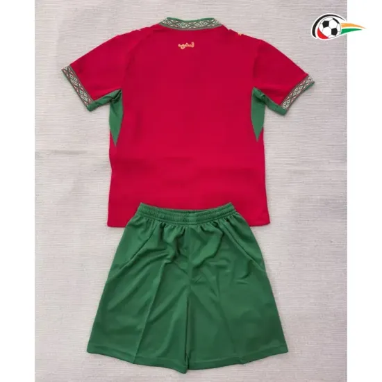 Camisa Titular Infantil Marruecos Copa do Mundo 2026 Vermelho