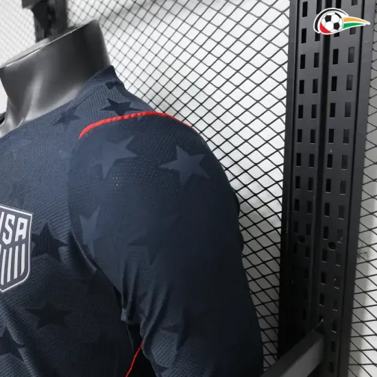 Camisa Reserva Versão Jogador EE.UU Copa do Mundo 2026 Preto Obsidiana Manga Longa