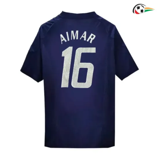 Camisa Retrô Reserva Aimar 16 Argentina 2002 Azul Marinho